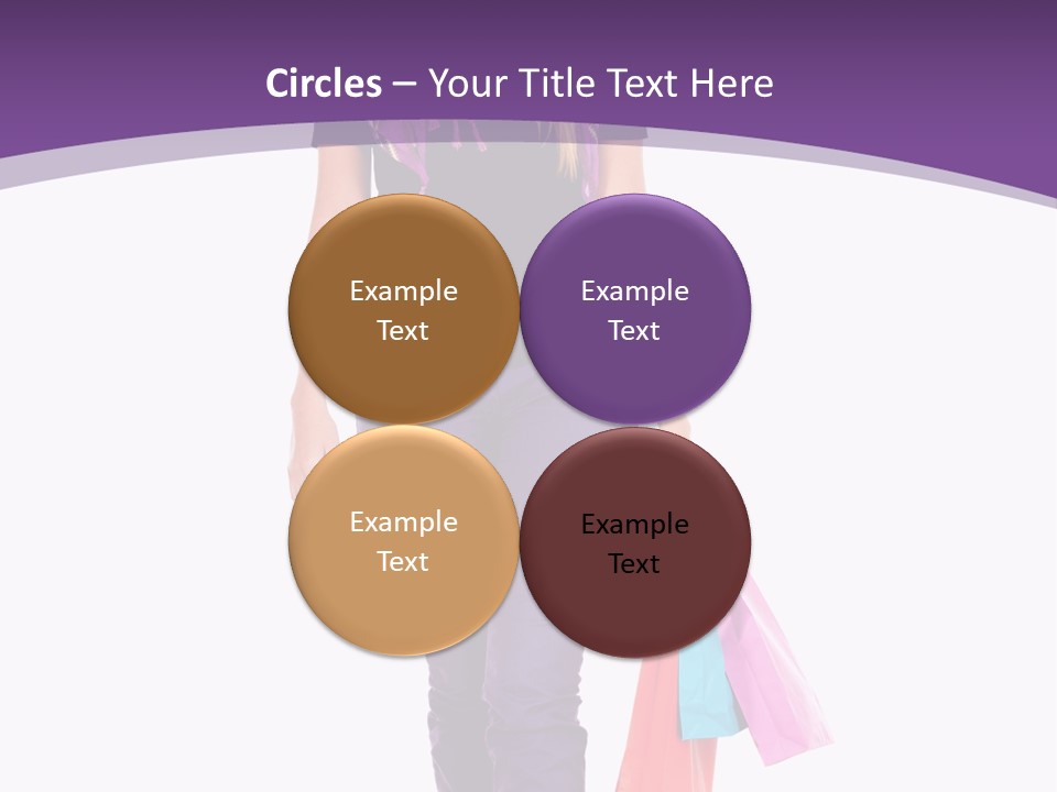 Holding Purchases Person PowerPoint Template