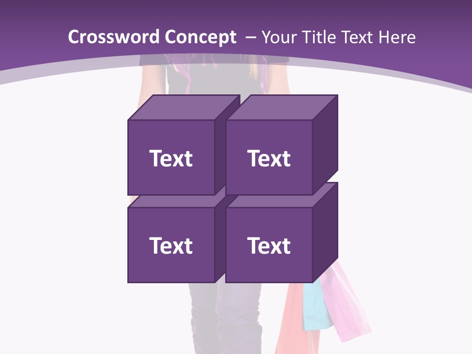 Holding Purchases Person PowerPoint Template