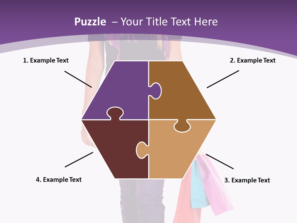 Holding Purchases Person PowerPoint Template