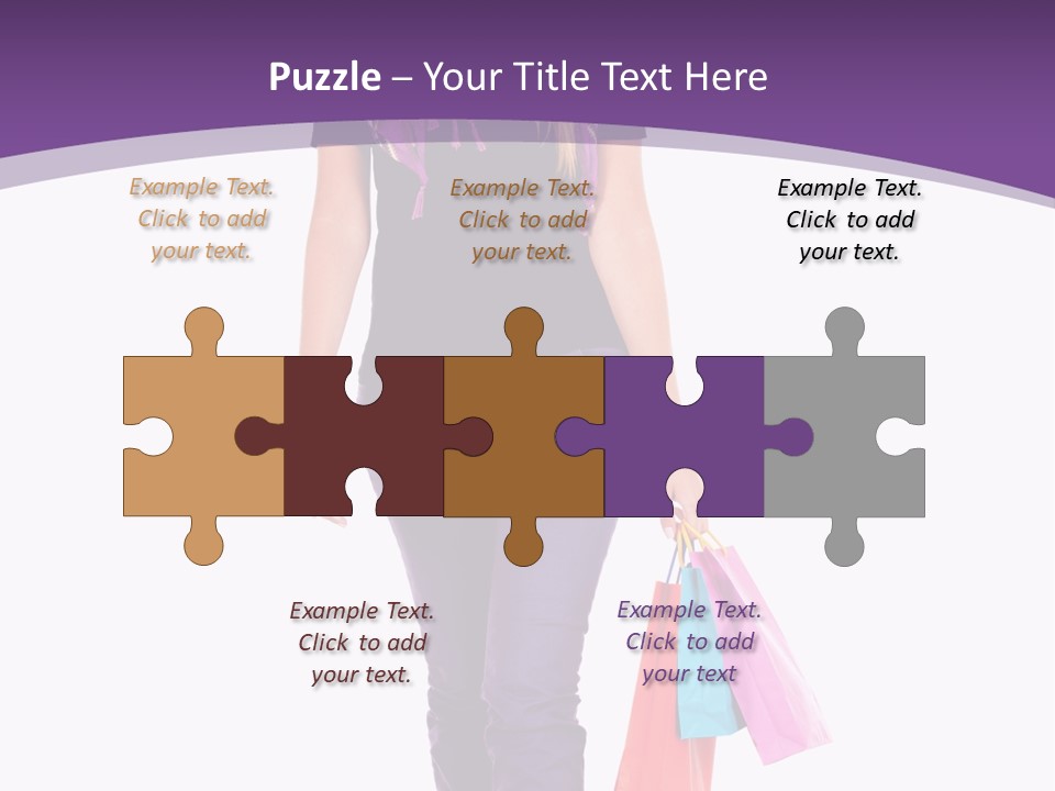 Holding Purchases Person PowerPoint Template