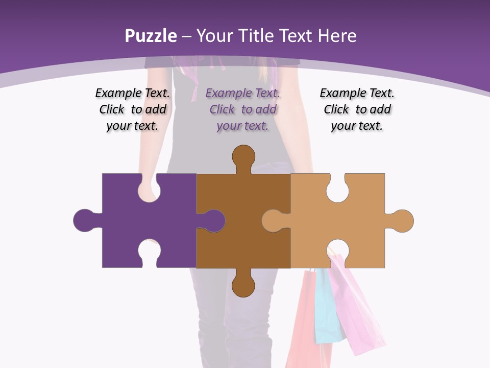 Holding Purchases Person PowerPoint Template