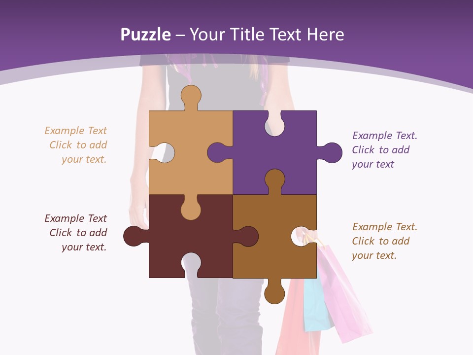 Holding Purchases Person PowerPoint Template