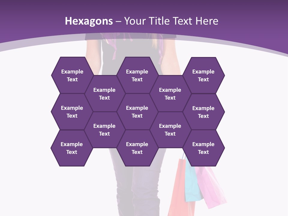 Holding Purchases Person PowerPoint Template