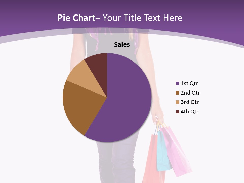 Holding Purchases Person PowerPoint Template