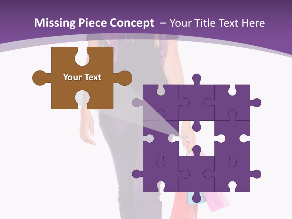 Holding Purchases Person PowerPoint Template