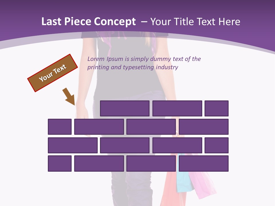Holding Purchases Person PowerPoint Template