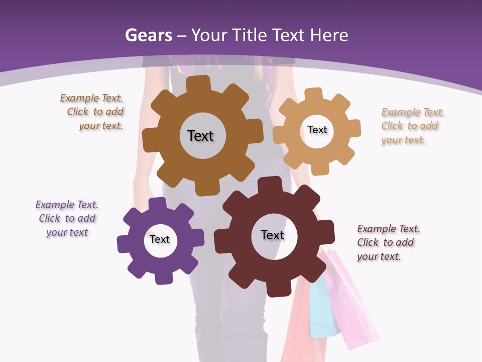 Holding Purchases Person PowerPoint Template