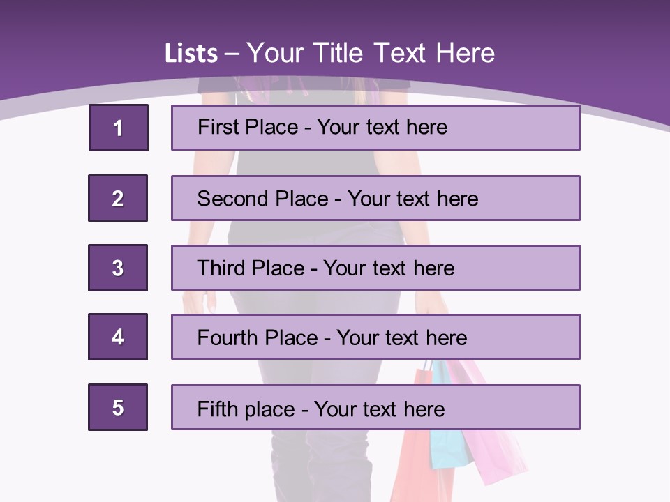 Holding Purchases Person PowerPoint Template