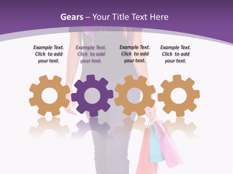 Holding Purchases Person PowerPoint Template