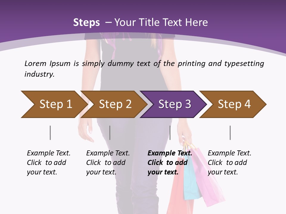Holding Purchases Person PowerPoint Template