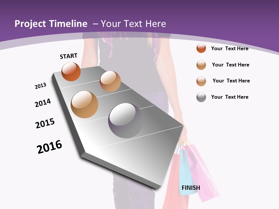Holding Purchases Person PowerPoint Template