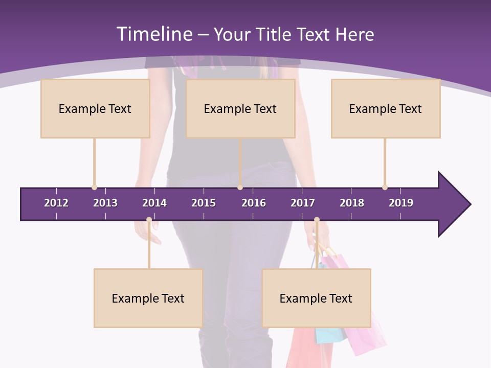 Holding Purchases Person PowerPoint Template