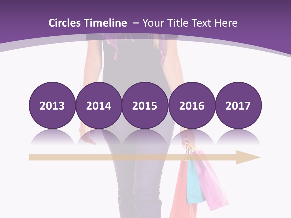 Holding Purchases Person PowerPoint Template