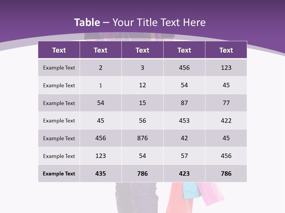 Holding Purchases Person PowerPoint Template