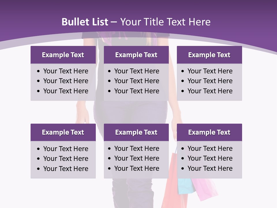 Holding Purchases Person PowerPoint Template