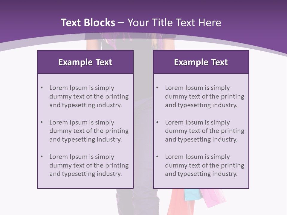 Holding Purchases Person PowerPoint Template