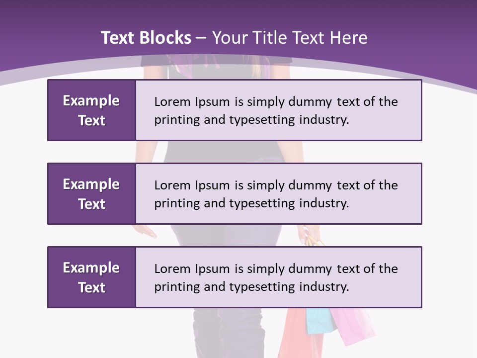 Holding Purchases Person PowerPoint Template