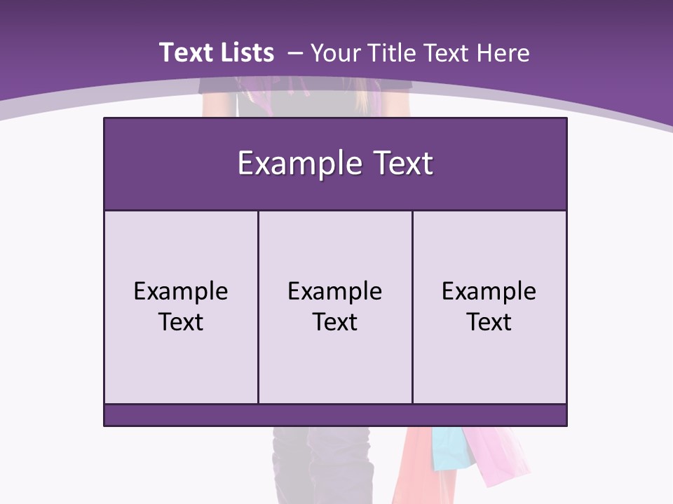 Holding Purchases Person PowerPoint Template