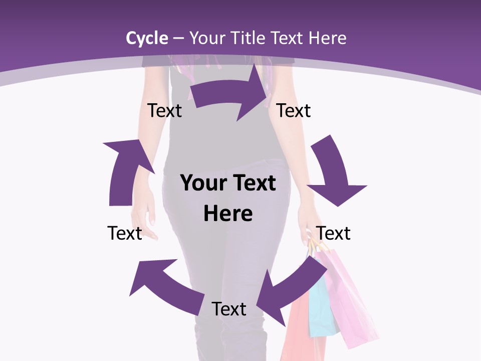 Holding Purchases Person PowerPoint Template