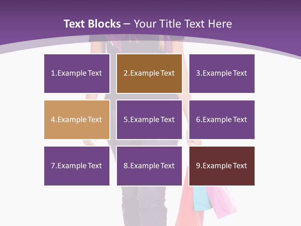 Holding Purchases Person PowerPoint Template