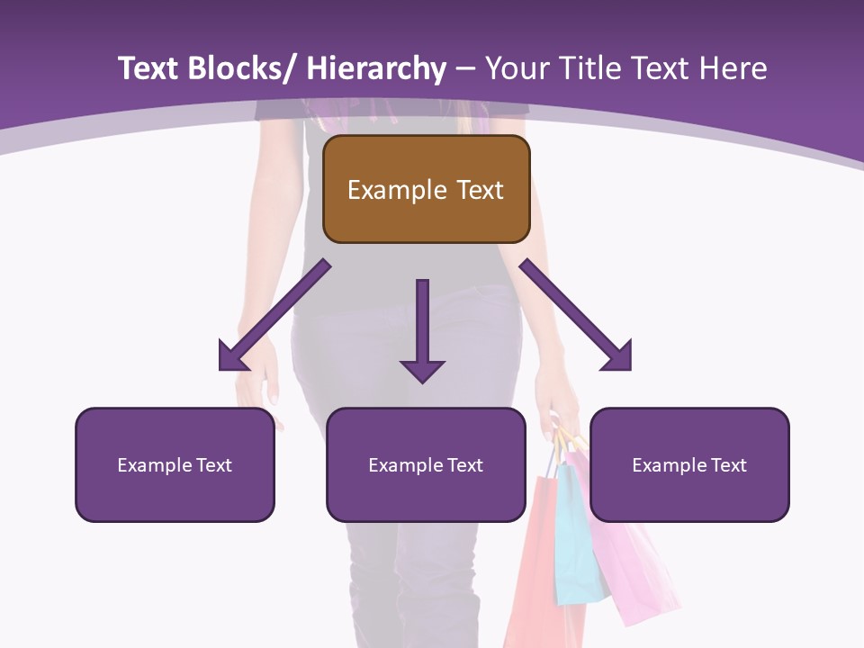 Holding Purchases Person PowerPoint Template