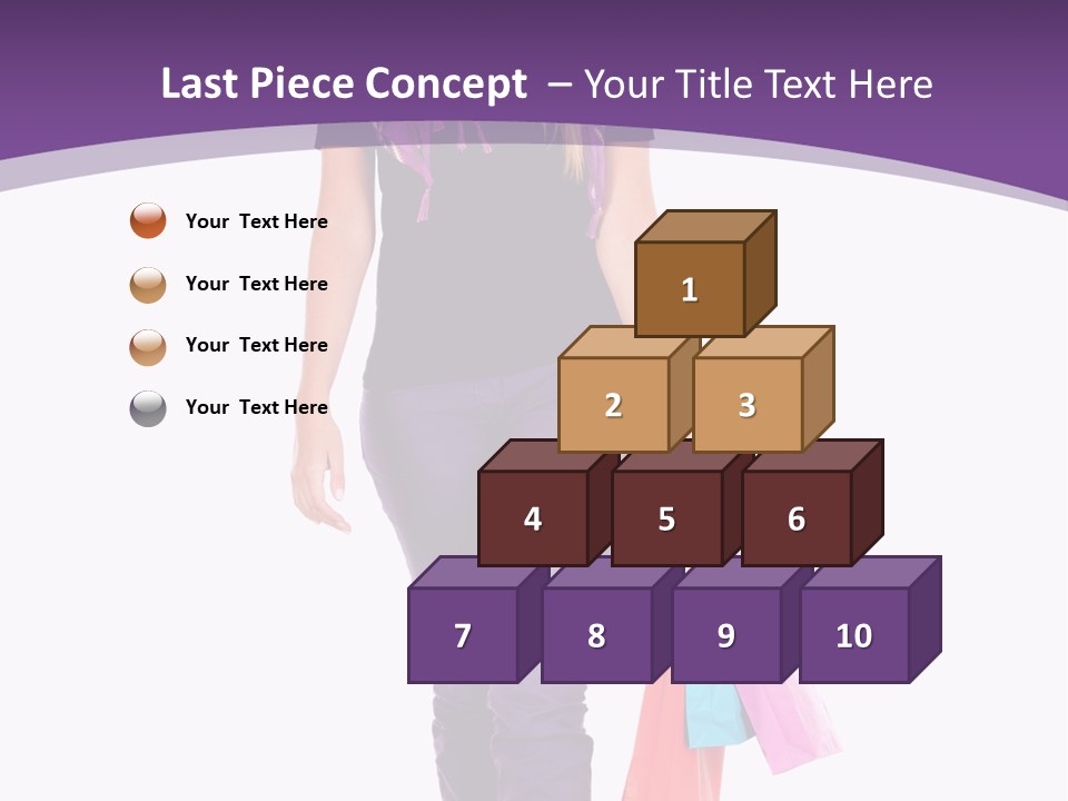 Holding Purchases Person PowerPoint Template