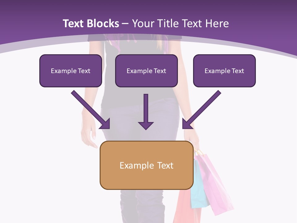 Holding Purchases Person PowerPoint Template