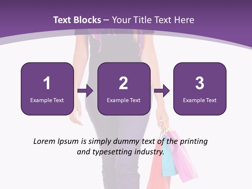 Holding Purchases Person PowerPoint Template