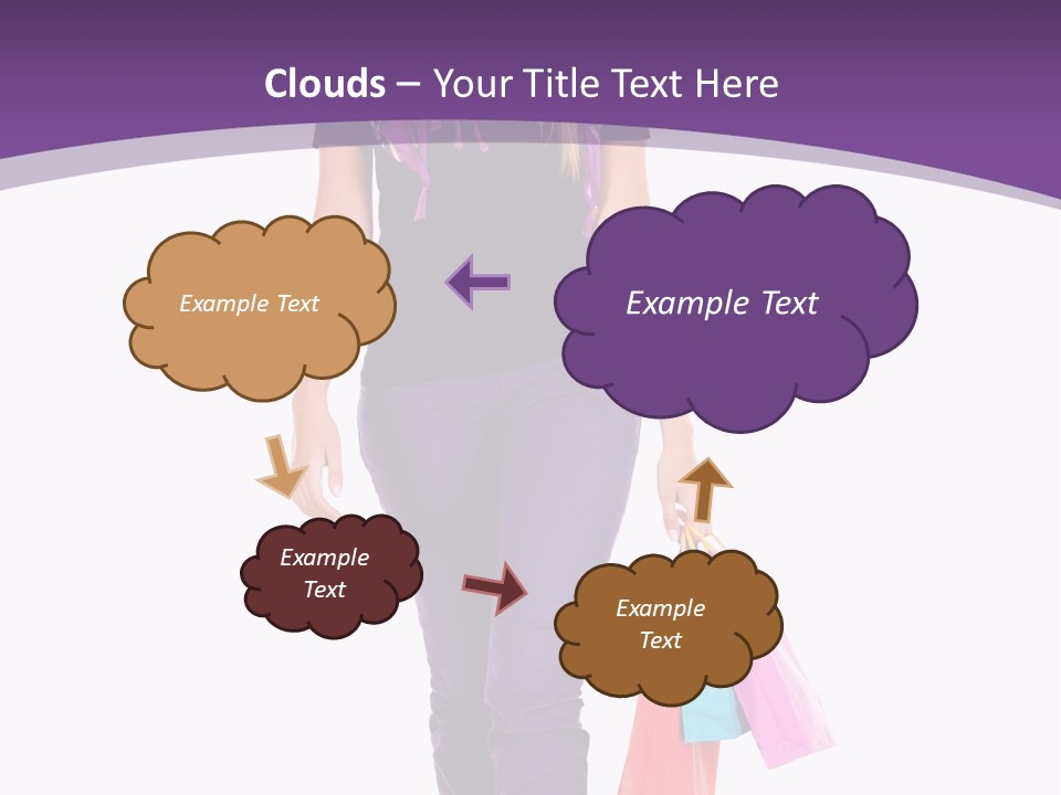 Holding Purchases Person PowerPoint Template