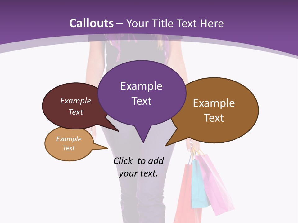 Holding Purchases Person PowerPoint Template