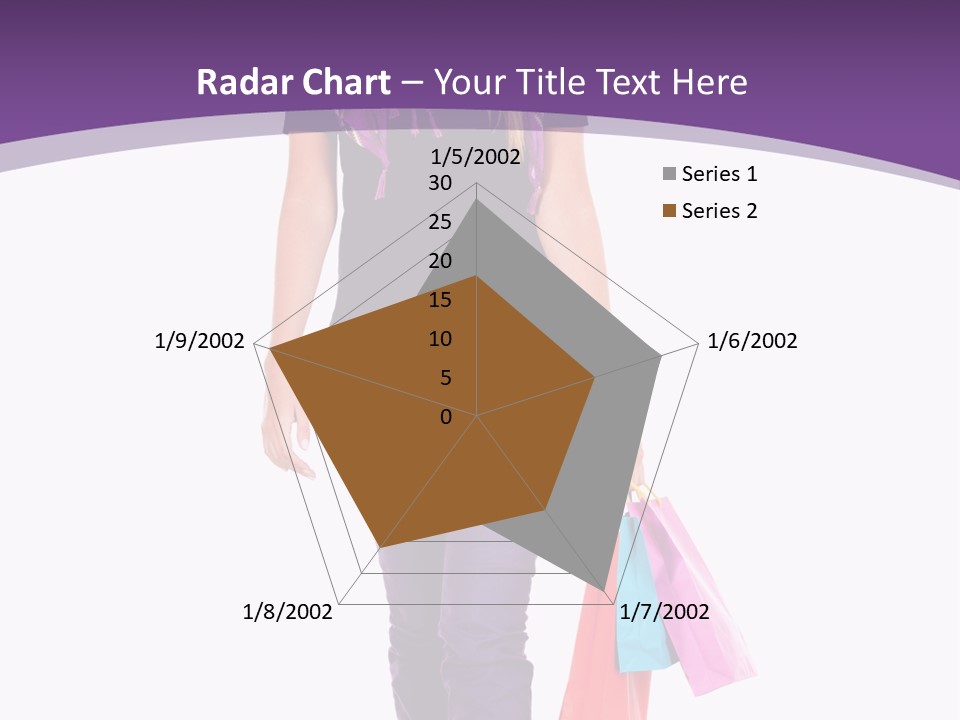 Holding Purchases Person PowerPoint Template