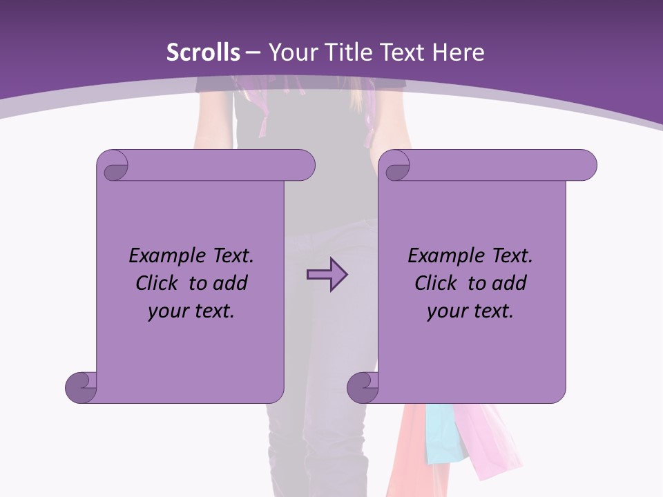 Holding Purchases Person PowerPoint Template