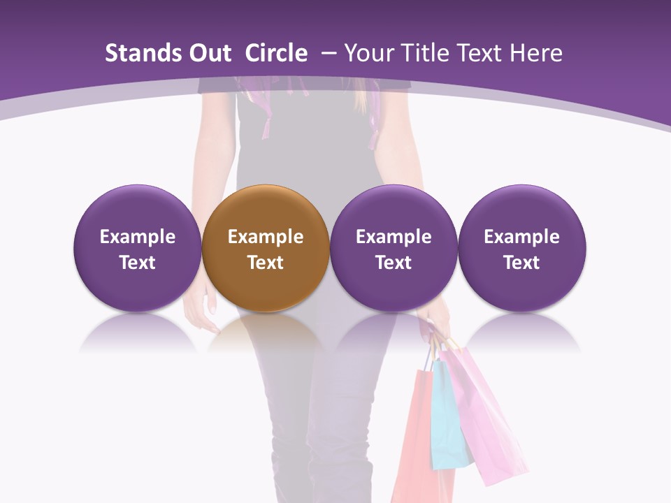 Holding Purchases Person PowerPoint Template