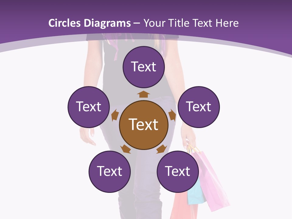 Holding Purchases Person PowerPoint Template