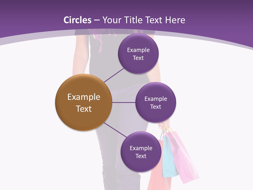 Holding Purchases Person PowerPoint Template