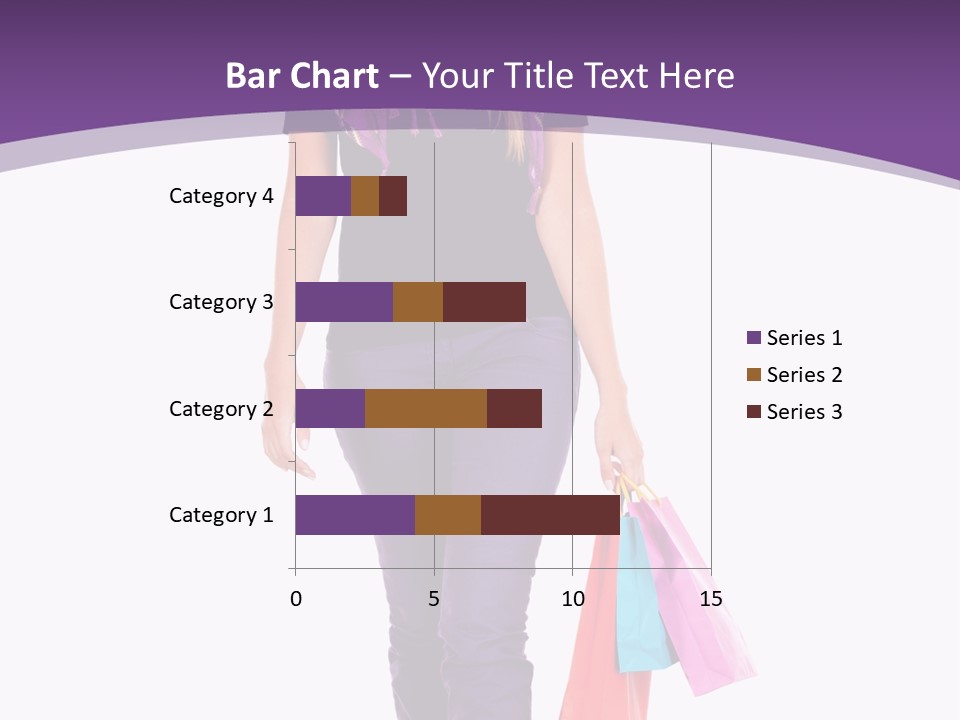 Holding Purchases Person PowerPoint Template