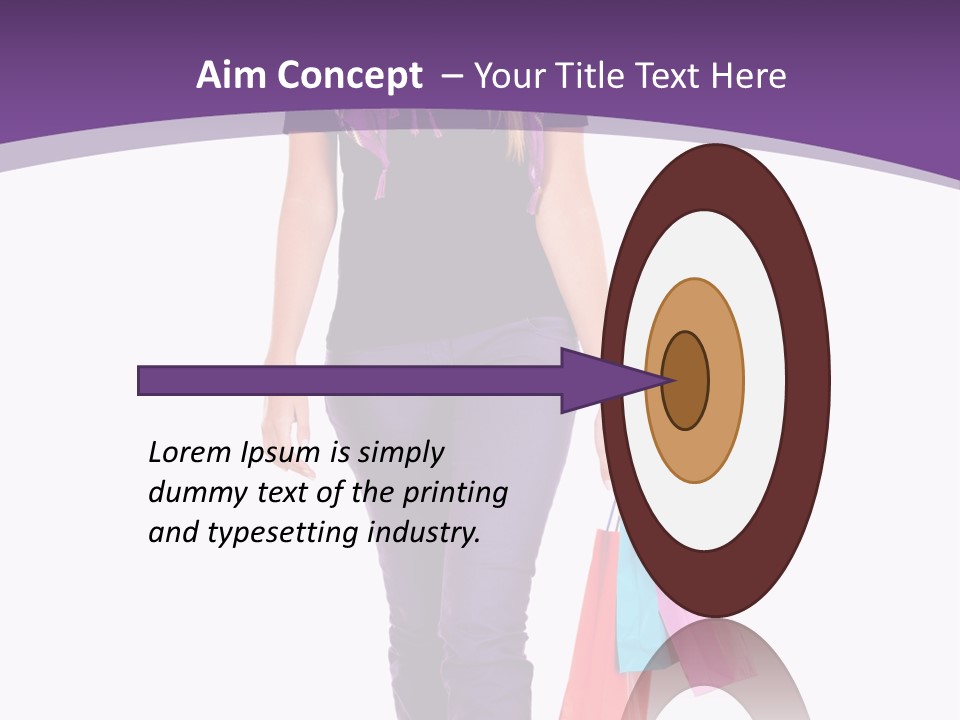 Holding Purchases Person PowerPoint Template