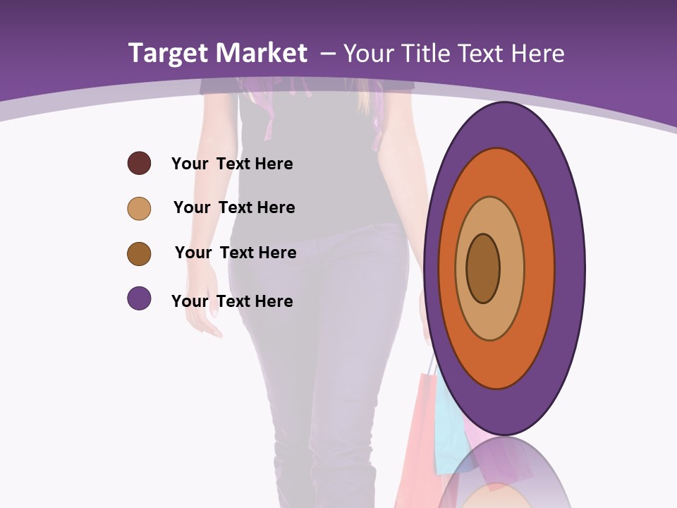 Holding Purchases Person PowerPoint Template