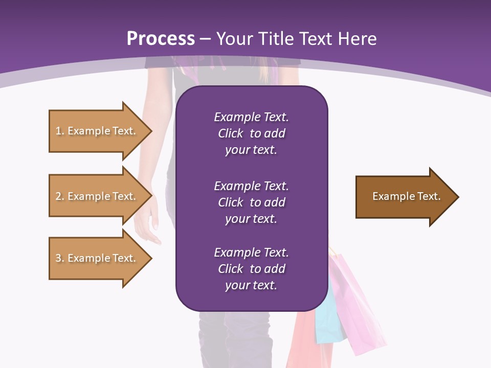 Holding Purchases Person PowerPoint Template