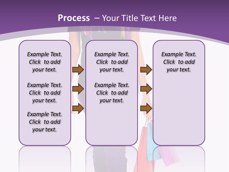 Holding Purchases Person PowerPoint Template