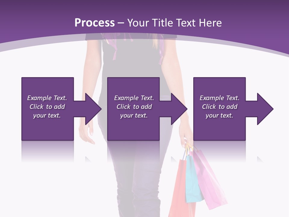 Holding Purchases Person PowerPoint Template