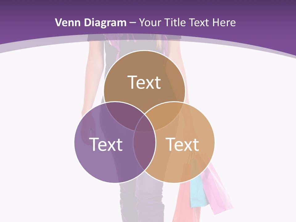 Holding Purchases Person PowerPoint Template