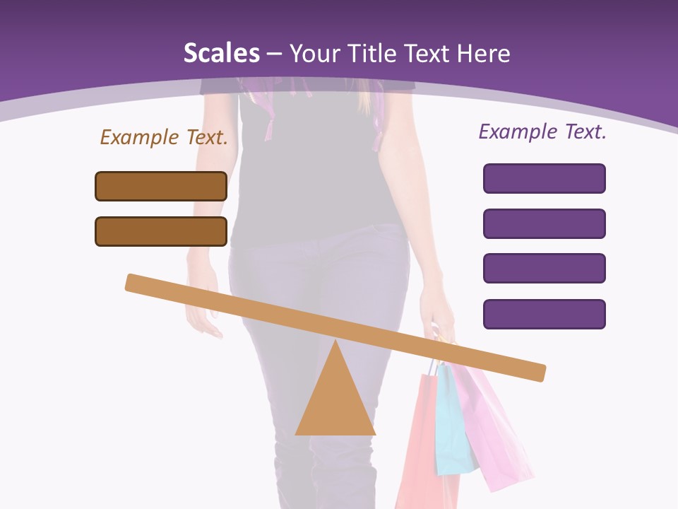 Holding Purchases Person PowerPoint Template