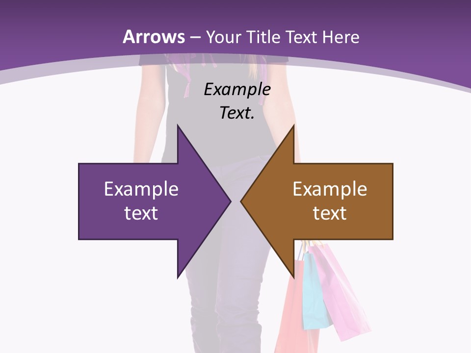 Holding Purchases Person PowerPoint Template