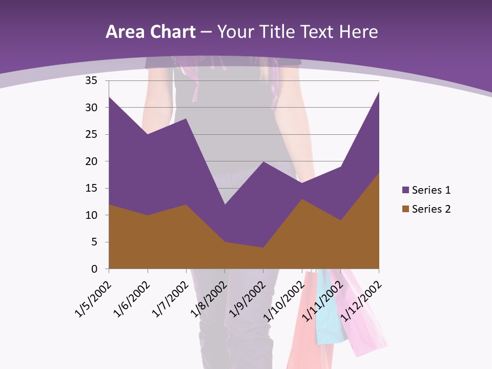 Holding Purchases Person PowerPoint Template