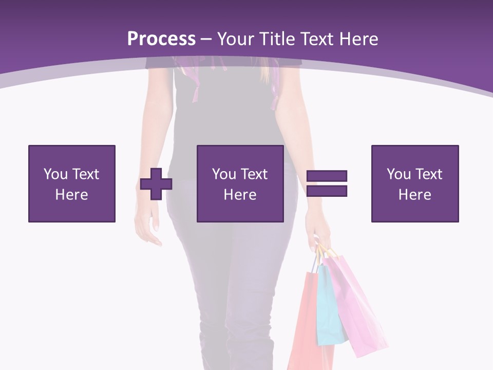 Holding Purchases Person PowerPoint Template