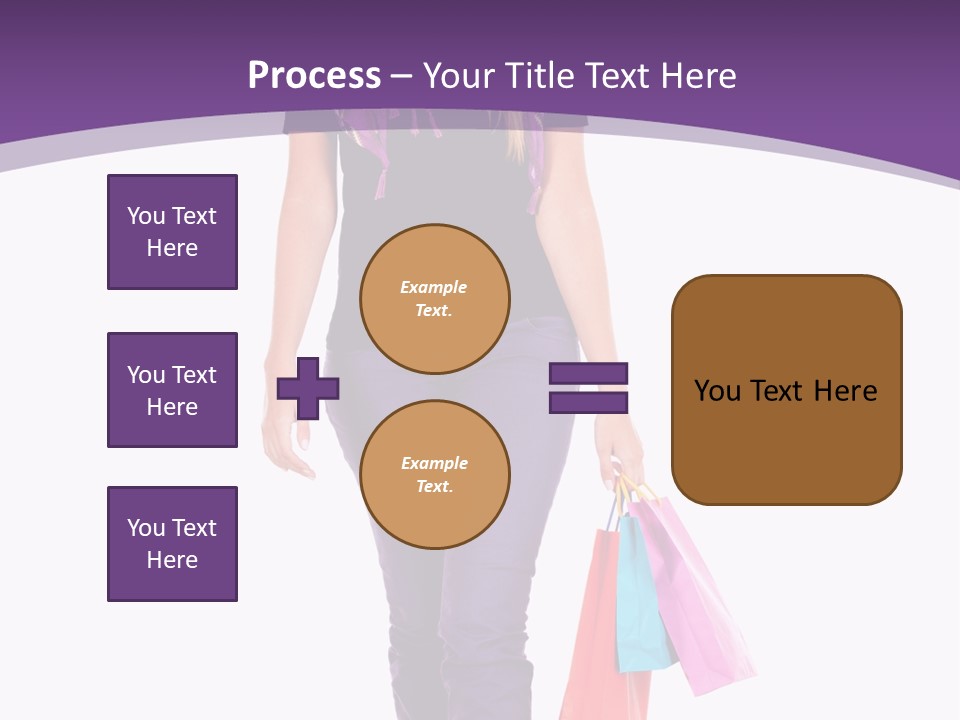 Holding Purchases Person PowerPoint Template