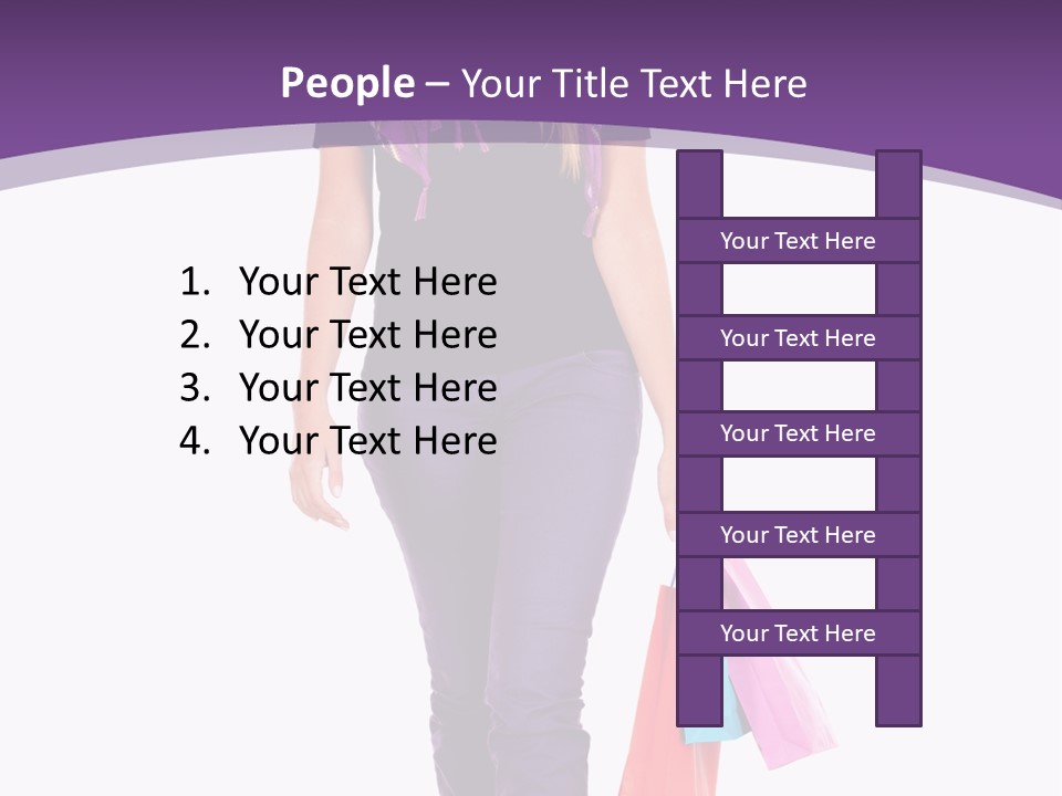Holding Purchases Person PowerPoint Template