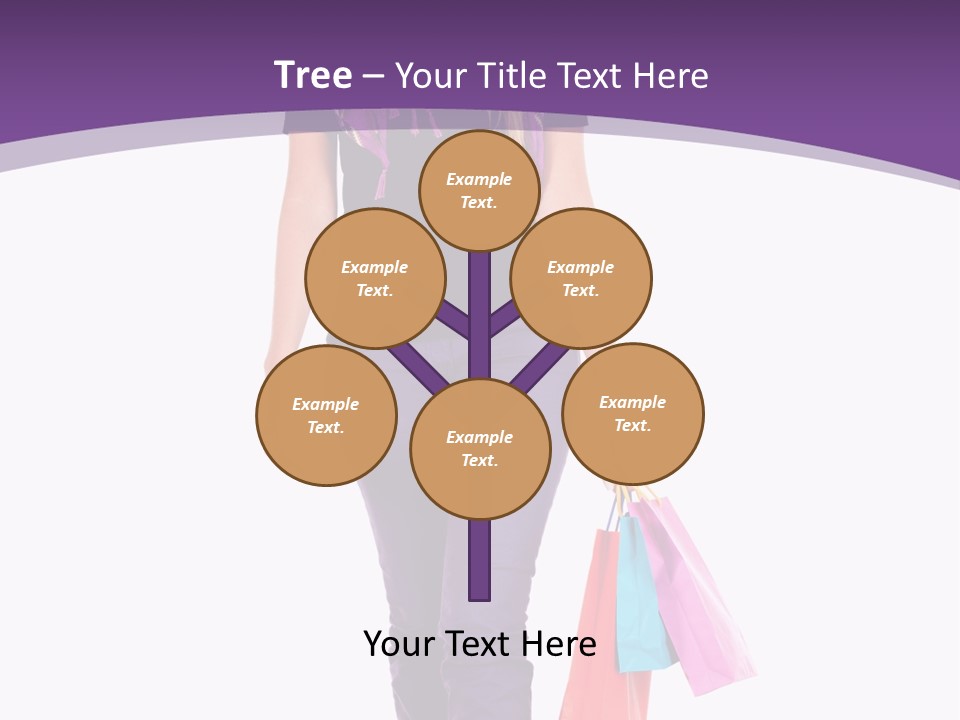 Holding Purchases Person PowerPoint Template