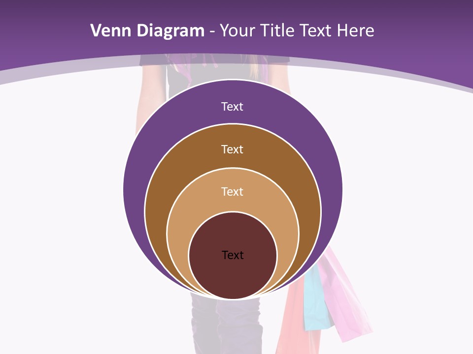 Holding Purchases Person PowerPoint Template